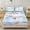 Blue Marble Rose, variant on Jiueut Green Leaf Watercolor Print Bed Sheet Set of 3, Super Soft Bedroom Sheet Set with 9.8 inches Deep Pocket 2 Pieces Standard Soft Pillow Case for Women Men, Twin Size