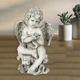 thumbnail image 4 of Estatuas de ángel para jardín, figuras, regalo conmemorativo, adornos impermeables, artesanías, querubín ángel tenencia pájaro, 4 of 9