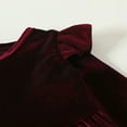 thumbnail image 4 of WIBACKER Kids Baby Girls Long Sleeve Velvet Dress Autumn Winter Princess Party Dresses, 4 of 10