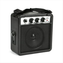 Rollbacks & More 5W Mini Guitar Amplifier Amp Speaker with 3.5mm & 6.35mm Inputs 1/4 Inch Output Volume Tone Adjustment Overdrive