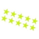 thumbnail image 1 of 10 Piezas de Calcomanías Reflectantes, Cinta Reflectora en Forma de Estrella de 1.97"x1.89" Universal para Autos, Camiones, Remolques, Impermeable, PET, Amarillo Fluorescente, 1 of 7