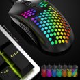 thumbnail image 3 of Freedo Lightweight Gaming Mouse,65g RBG Honeycomb Shell Mice BLACK, 3 of 8