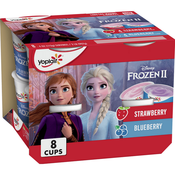 Yoplait Kids Yogurt, Disney Frozen Strawberry and Blueberry Yogurt, 32