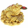 thumbnail image 2 of Auspicioso-feng Shui, sapo, dinero, fortuna, riqueza, rana china, moneda, sapo, decoración para el hogar, oficina, adornos de mesa, regalos de la suerte, 2 of 3