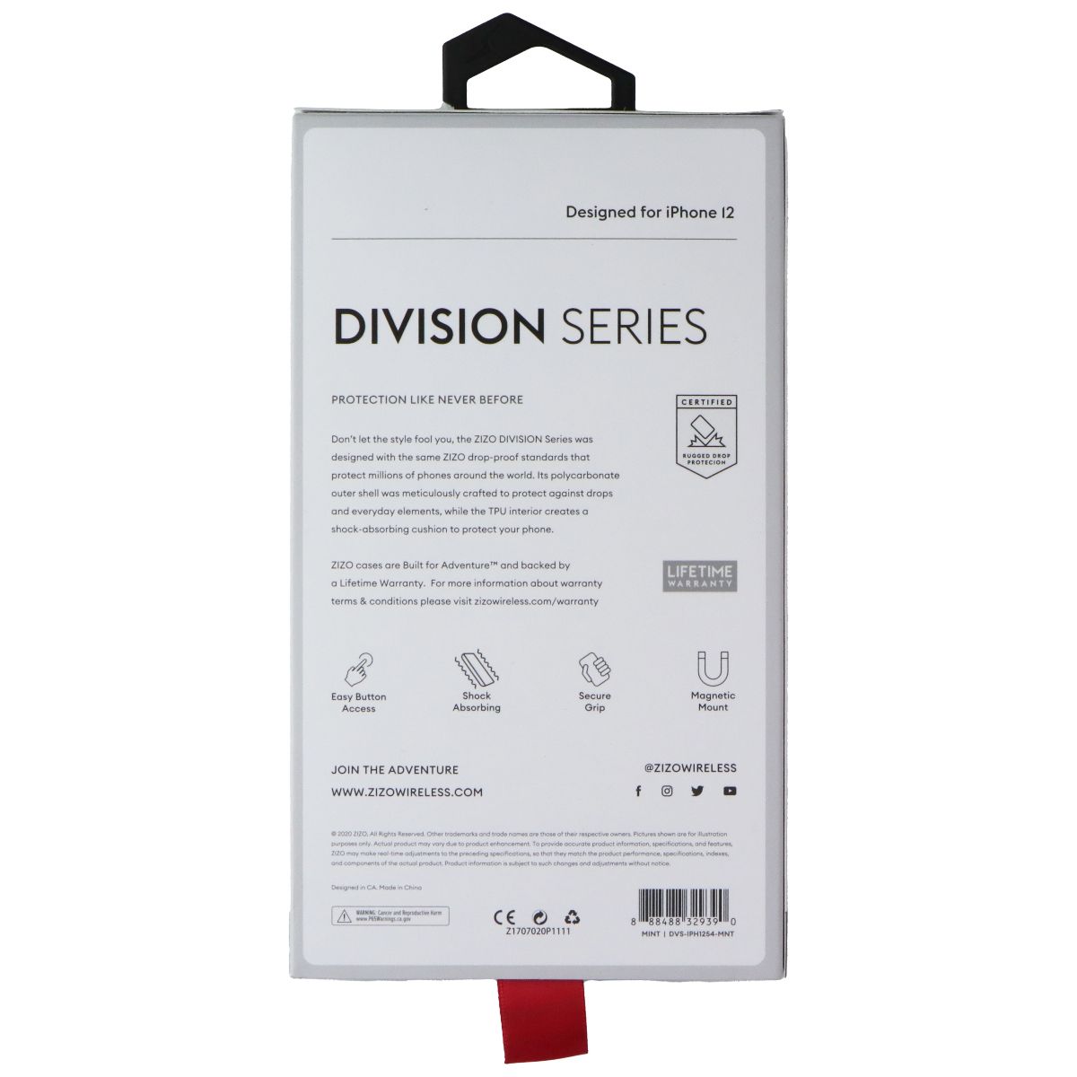 ZIZO DIVISION Series for iPhone 12 Mini Case - Sleek Modern Protection - Mint