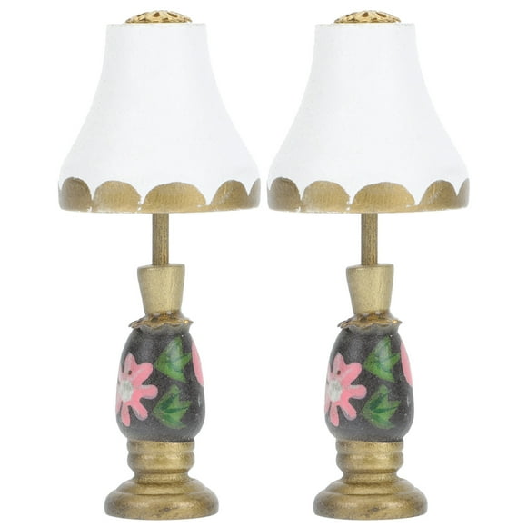 2pcs Miniature Lamp Models Creative Mini Lamps Decorative Mini Lights Micro Lights for Diy