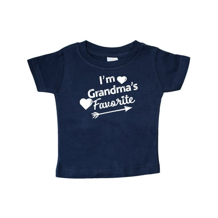 

Inktastic I m Grandma s Favorite with Arrow and Hearts Gift Baby Boy or Baby Girl T-Shirt