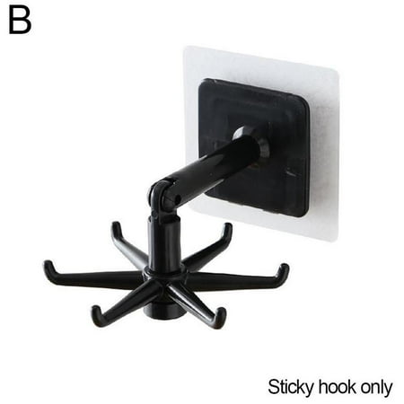 

360° Rotating Hook Wall Mounted Organizer Hook Kitchenware Storage Punch T3W2 P1G0
