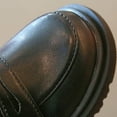 thumbnail image 5 of Zanarzt Little Boys Leather Sneakers Boys Girls Dress Shoes Kids Formal Classic Oxfords for Toddler Little Big Kid Black,US 14, 5 of 9