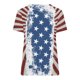 thumbnail image 5 of Camiseta informal de moda para mujer con cuello en V y manga corta con estampado de estrellas Fridja  hjk4131, 5 of 5