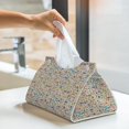 thumbnail image 4 of Rocae Famous Places Print Long Tissue Box Lid Durable Leather Tissue Box Lid Can Be Used as Modern Home Decoration, 4 of 9