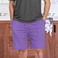 thumbnail image 6 of Men's Pajama Shorts Bottoms with Pockets Soft Lightweight Lounge Sleep Wear Purple, 6 of 6