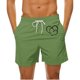 thumbnail image 5 of Mens Casual Pantalones Cortos en Forma de Corazón Impreso Cordón Bolsillo Playa, Poliéster Spandex para Primavera Verano Al Aire Libre Y Diario, 5 of 8