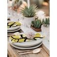 thumbnail image 5 of Yellow Geometric Cloth Napkins Set of 8 Reusable Dinner Napkins, Farmhouse Abstract Black White Striped Cocktail Napkin Washable Table Napkins for Wedding/Holiday Party/Baby Shower 20"x20", 5 of 7