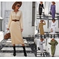 thumbnail image 1 of Suéter con botones para mujer, vestido de moda con temperamento para viajar diariamente, suéter para mujer, 1 of 5