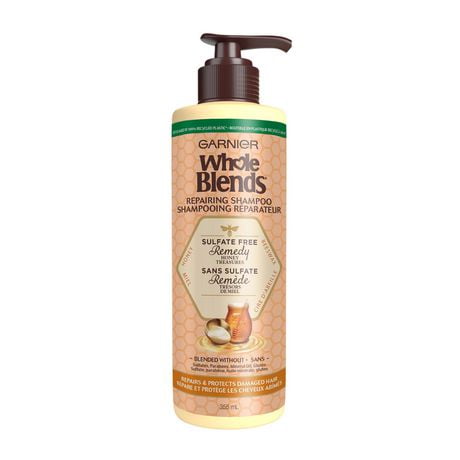 Garnier Whole Blends Sulfate Free Remedy Replenishing Shampoo with for Damaged Hair, 12 fl - Walmart.com