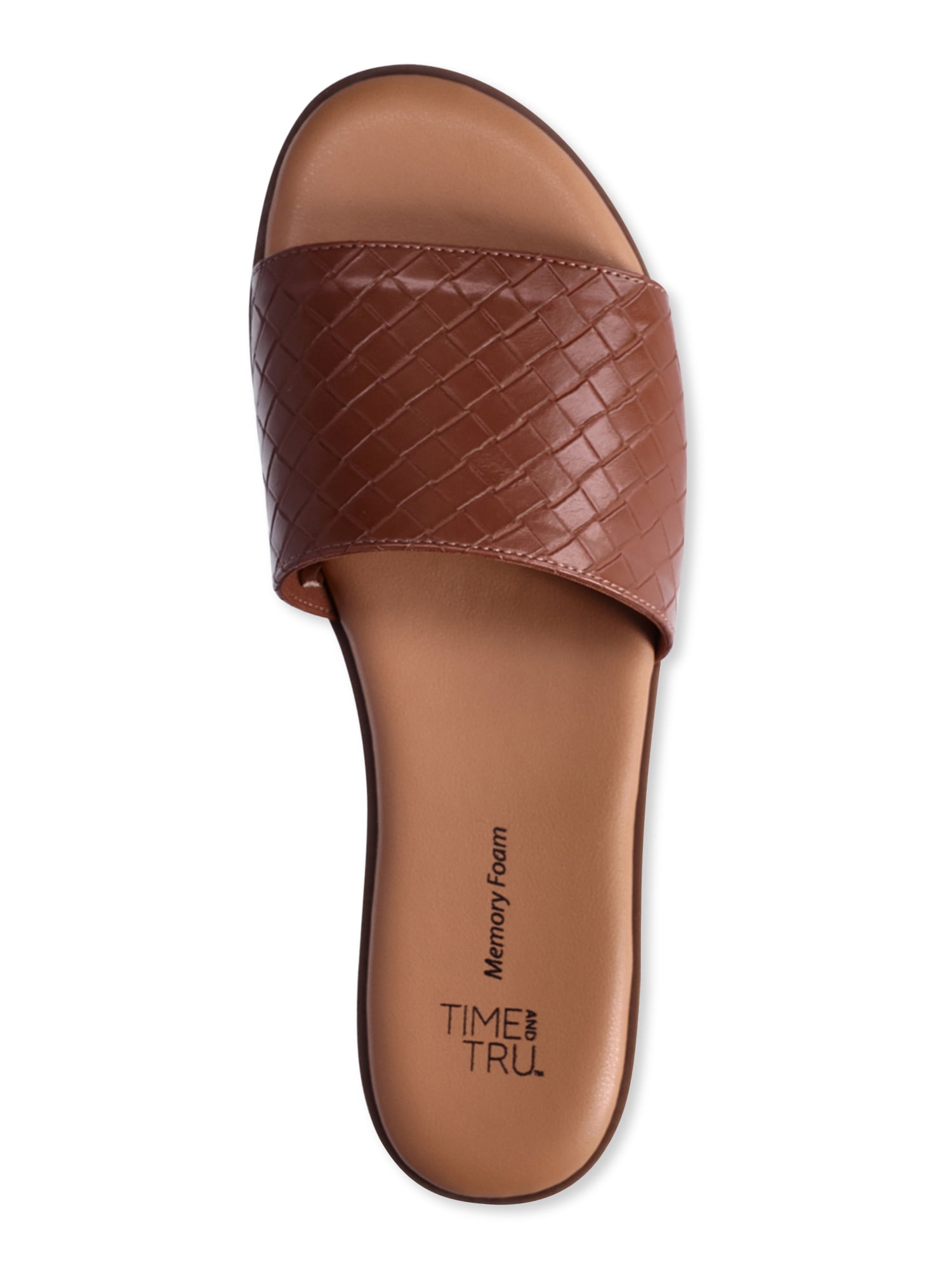 Time and Tru Women's Woven Slide Sandals
