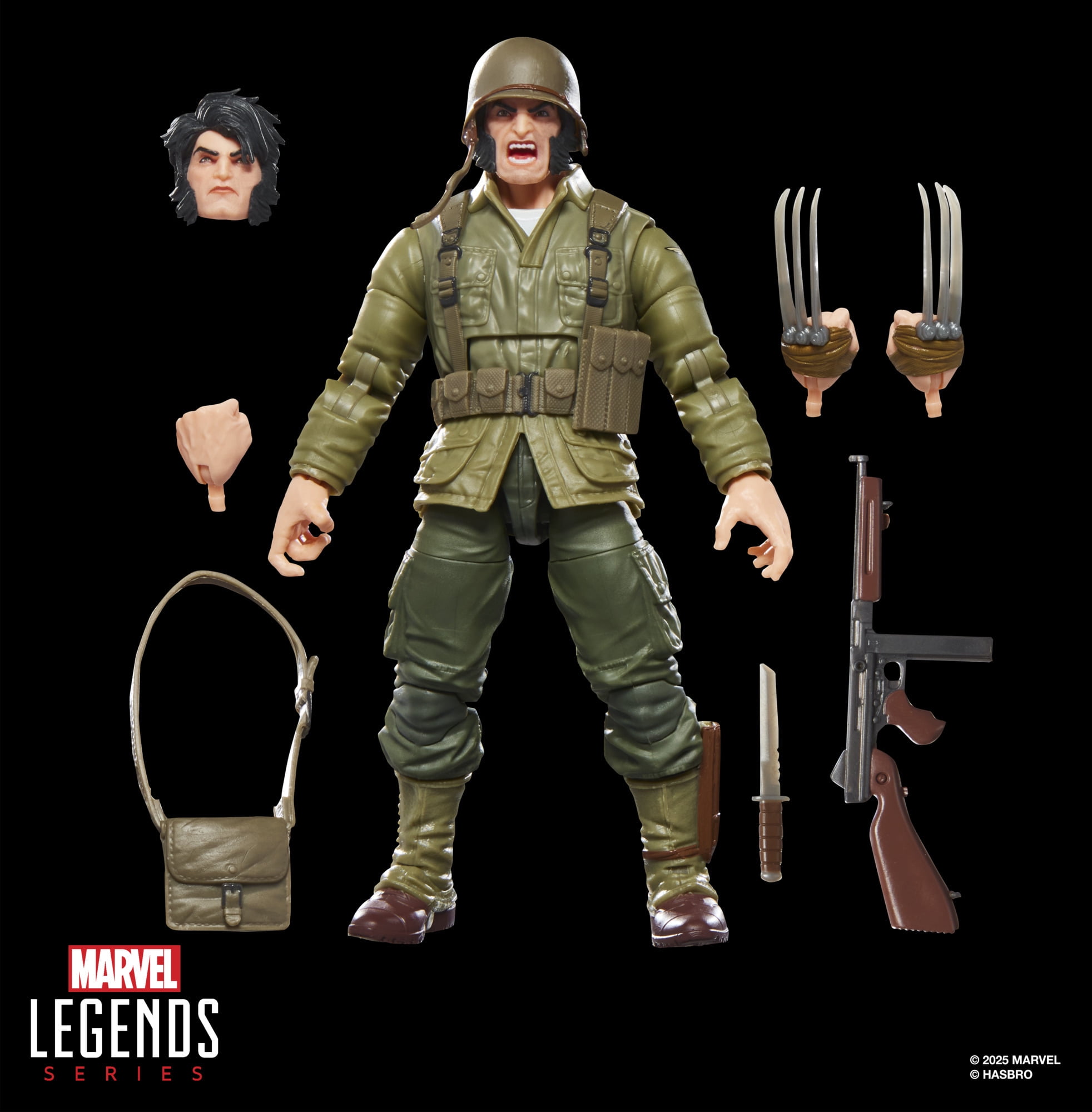 Marvel Legends Series Wolverine (WWII Logan), X-Men Comics Action Figure