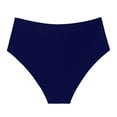 thumbnail image 5 of Womens Swimsuits Solid Color Tummy Control Comfortable Summer Beach Daily Swimwear Bottom Navy XXL, 5 of 5
