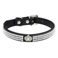 thumbnail image 2 of Rhinestone Dog Collar, Cute Dazzling Sparkling Soft Leather Dog Cat Rhinestone Collar Crystal Diamond Pet Dog Puppy Collar, 2 of 7