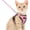 Pink, variant on Pet Chest Harness, Soft Padded Cat Vest Harness, Adjustable & Escape Proof for Cat Walking Travel
