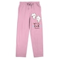 thumbnail image 6 of Mimi & Neko Cute Characters Women's Pink Sleep Pajama Pants, 6 of 7