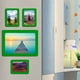 thumbnail image 4 of Etiqueta engomada del marco de la pared de la foto Etiqueta engomada removible del arte de la foto del marco de la foto del PVC de 2 capas para el refrigerador de la sala de estar, verde, 10 " Vogacara LF0072-20B, 4 of 6