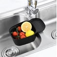 thumbnail image 1 of Colador multifunción de acero inoxidable con forma de silla de montar para filtrar residuos de comida y lavar, así como para escurrir verduras., 1 of 4