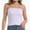 White, variant on Strapless Crop Tube Tops for Women Solid Color Trendy Sexy Cami Tops