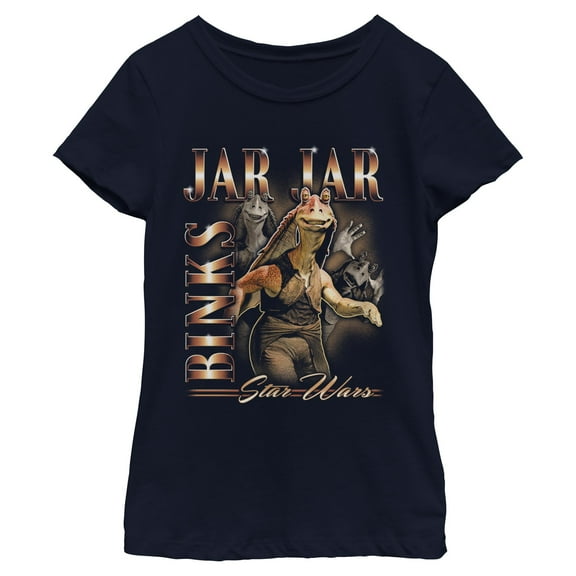 Girls Star Wars Jar Jar Binks Collage T Shirt