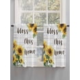 thumbnail image 5 of Yellow Sunflowers Living Room Curtains 2 Panel, Farmhouse Spring Botanical Floral Wooden Cafe Window Treatment, Farmhouse Bedroom Bathroom Kitchen Curtains Drapes 104"x54", 5 of 6