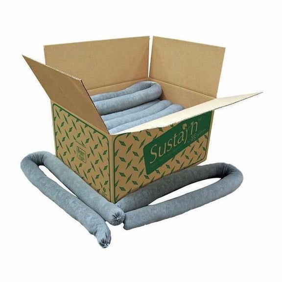 Sustayn by Spilfyter Absorbent Sock,Universal,4 ft. L,PK15 G-30