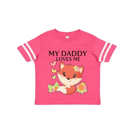 

Inktastic My Daddy Loves Me- Little Fox Gift Toddler Boy or Toddler Girl T-Shirt
