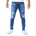 thumbnail image 1 of Pantalón rasgado de mezclilla stretch John Silver  Corte skinny Color azul stone, 1 of 6