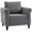 Light Grey, variant on HOMCOM Vintage Accent Chair, Upholstered Armchair with Rubber Wood Legs
