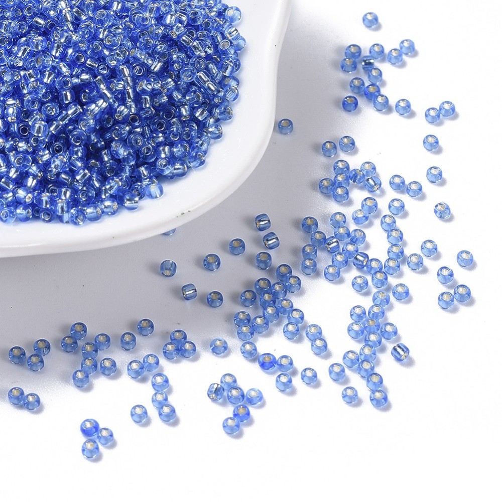 12/0 Round Glass Seed Beads Mixed Color 2~3x1.5~2mm
