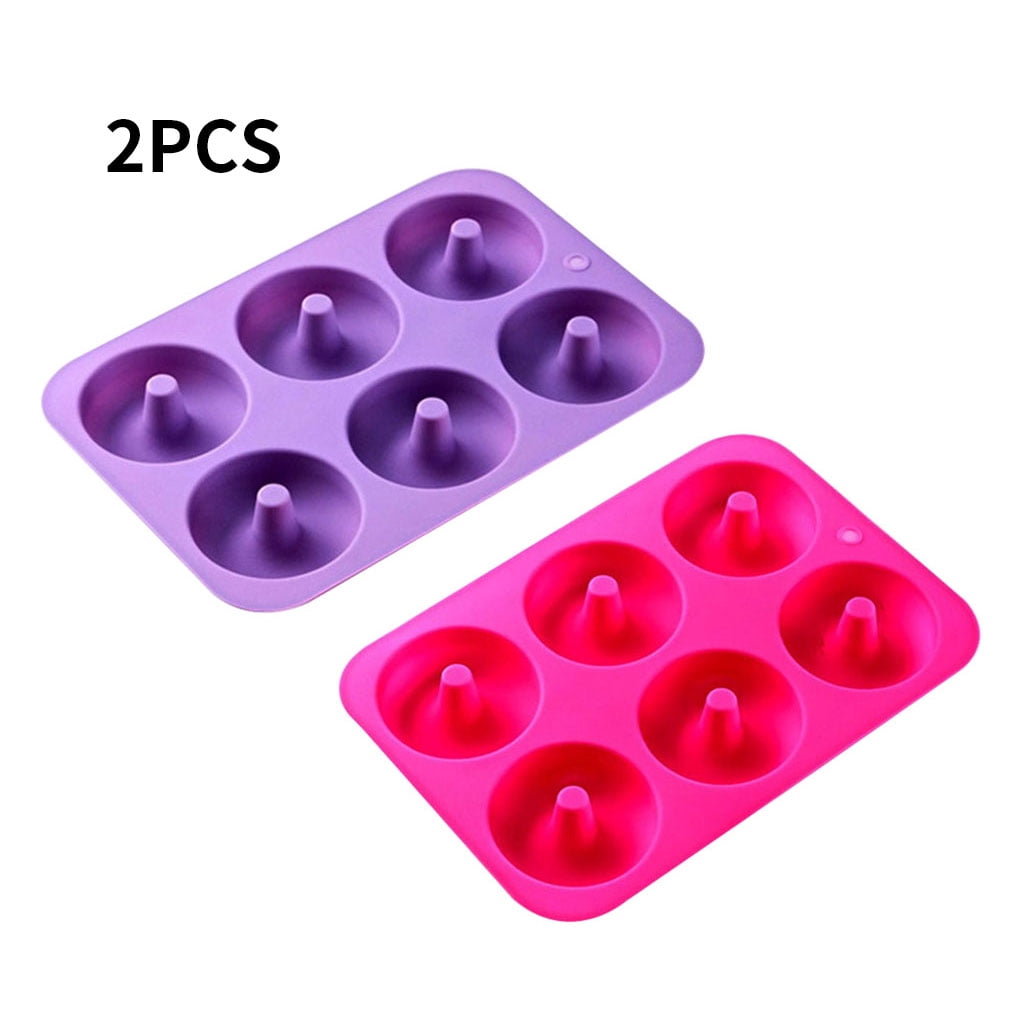 1Pc Silicone Doughnut Cake Donut Muffin Mold Ice Mould Pan Baking UK Tray N6X7 