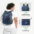 thumbnail image 7 of WATERFLY Unisex 30L Small Foldable Packable Travel Hiking Nylon Backpacks Daypack,Blue, 7 of 7