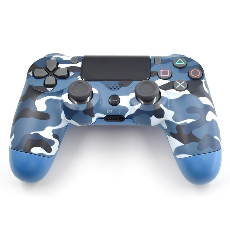 berolige i aften Arbejdsgiver Wireless Controller for PS4, Remote Game Controllers for PS4/Slim/Pro/PC  with Enhanced Remote Joystick /Audio/Touch Pad Camo Blue - Walmart.com
