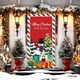 thumbnail image 4 of Decoraciones navideñas, adornos navideños, regalos de Navidad. Cortina navideña para puerta con bandera, foto de Papá Noel y cachorro para exteriores. Decoración de fondo colgante de tela de poliéster, 4 of 6