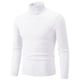 thumbnail image 4 of Suéter de cuello alto de color sólido para hombre, novedad de 2024, negro, blanco y azul real, jersey informal sencillo a la moda para hombre, 4 of 5