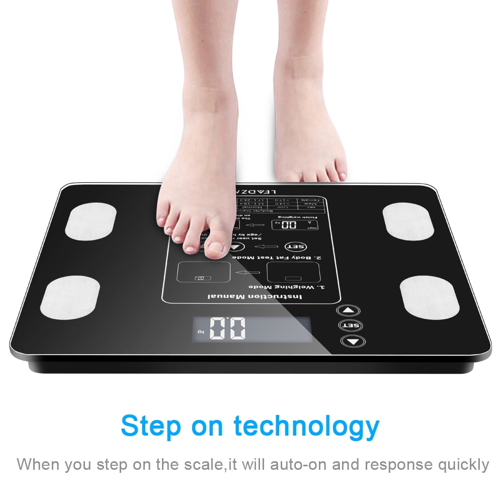 FIRINER Smart Scale for Body Weight, Digital Bathroom Scale for Body Fat,  BMI, Heart Rate and Muscle, High Accurate Weighting Health Monitor