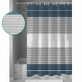 thumbnail image 3 of 72x78 Inch Shower Curtain Haze Blue Grey Stripe Bathroom Decor Waterproof Fabric Bathtub Bath Curtains Decorative Modern Art Horizontal Striped Extra Long Shower Curtain Set with Hooks, 3 of 6