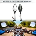 thumbnail image 2 of Unique Bargains 1 Set Universal Motorcycle Rear View Mirrors Adjustable Bar End Side Mirrors Mount M8/M10 Silver Tone Aluminum Alloy Prismatic Shape, 2 of 7