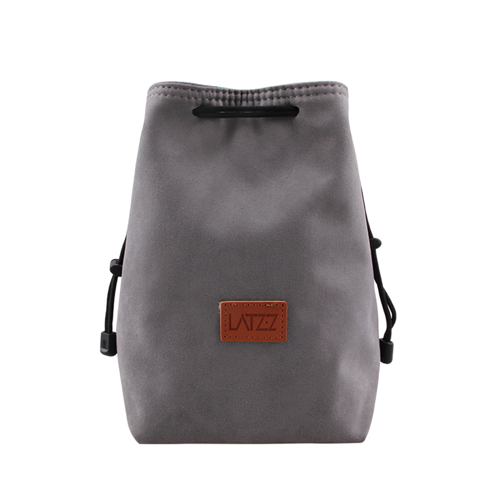TOPTOO LATZZ DSLR Velvet Fleece Camera Dustproof Scratchproof Bag Drawstring Bags Lens Pouch Protection Grey&M
