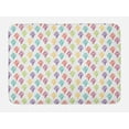 thumbnail image 1 of Ice Cream Bath Mat, Colorful Sketchy Drawn Summer Dessert on Cone Delicious Vanilla Print, Plush Bathroom Decor Mat with Non Slip Backing, 29.5" X 17.5", Multicolor, by Ambesonne, 1 of 2