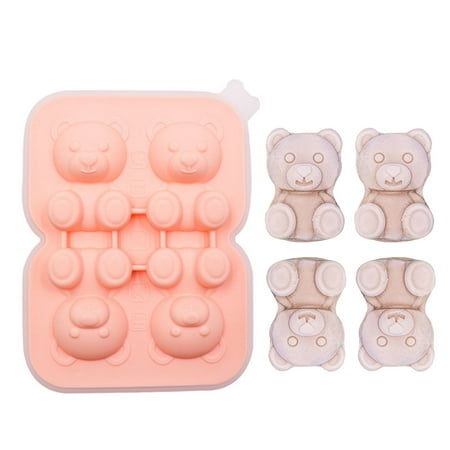 

Gehofer 3D Bear Shape Silicone Mold | Cute Ice Cube Tray | Soap Mold Ice Making Mould Candy Fondant Molds Cake Decorating Mould(Bear-shaped)