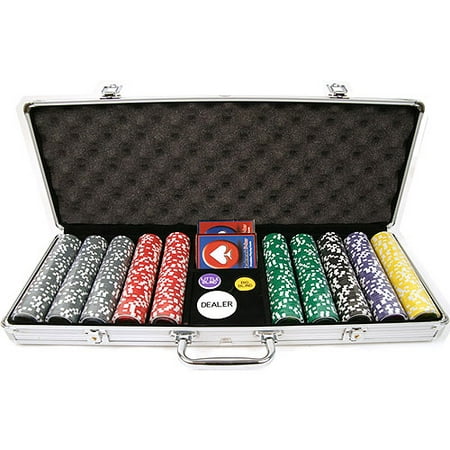 Trademark Poker 500pc 15g Clay Laser Las Vegas Chips with Aluminum (Best Poker Chips For Home Games)