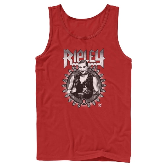 Mens WWE Ripley Black and White Photo Tank Top