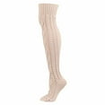 thumbnail image 4 of UAMVSH Thigh High Socks for Women Cable Knit Winter over Knee Socks Fashion Knitted Thick Stockings Leg Warmers, 4 of 4